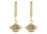 Kettenanhänger ADELIA´S "Anhänger – Planet Anhänger aus Edelstahl mit Strass Steinchen", gold, Schmuckanhänger, Damen, Edelstahl, Kettenanhänger, Ein stilvolles Geschenk für besondere Momente