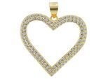 Kettenanhänger ADELIA´S "Anhänger – Unendlichkeitszeichen Herzanhänger aus 925 Silber", gold, Schmuckanhänger, Damen, Silber 925 (Sterlingsilber), Kettenanhänger, Ideal als Geschenk – dezent und elegant
