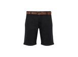 Chinoshorts INDICODE "Chinoshorts IDTenefa", Herren, Gr. S, N-Gr, schwarz, Obermaterial: 98% Baumwolle CO. 2% Elasthan EL., Hosen Chinoshorts