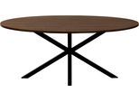 Esstisch OMG DESIGN "Kent", braun (schwarz mango, schwarz, schwarz mango), B:200cm H:77cm T:102cm, Tische, Esstisch, Hochwertige Melamin-Tischplatte mit Metallgestell