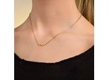Kette ohne Anhänger ADELIA´S "Halskette – Ankerkette Unendlichkeitszeichen aus Edelstahl 43 cm", gold, Halsketten, Damen, 43cm, Edelstahl, Perfekt zum Verschenken an besondere Menschen