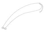 Kette ohne Anhänger ADELIA´S "Halskette mit Anhänger – Unendlichkeitszeichen aus Edelstahl", silber, Halsketten, Damen, 47cm, Edelstahl, Ideal als Geschenk für besondere Anlässe