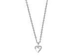 Kette mit Anhänger ADELIA´S "Damen 925 Silber Halskette mit Anhänger Herz mit Zirkonia", silber (silber, herz), Halsketten, Damen, Silber 925 (Sterlingsilber)