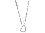Kette mit Anhänger ADELIA´S "Damen 925 Silber Halskette mit Anhänger Herz mit Zirkonia", silber (silber, herz), Halsketten, Damen, Silber 925 (Sterlingsilber)