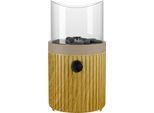 Feuerstelle TEPRO "Tisch-Gasfeuerstelle mit Dekosteinen", beige, H:30cm Ø:16cm, Feuerkörbe