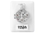 Medallionanhänger ADELIA´S "Anhänger – Lebensbaum Medaillon aus 925 Silber mit Zirkonia", bunt (silber), Schmuckanhänger, Damen, Silber 925 (Sterlingsilber), Perfekt als Geschenk zum einen besonderen Tag