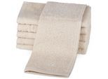 Gaestehandtuecher ROSS "Vita 4004", leinen, B:30cm L:50cm, Frottier, Obermaterial: 100% Baumwolle, Handtücher, Bestickung ROSS-Emblem