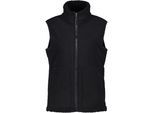 Fellimitatweste ALIFE & KICKIN "Damen EstherAK T Fellimitatweste, Weste", Damen, Gr. S, schwarz, 100% Polyester, Westen, Gerippte Strickoptik mit Stehkragen und Eingrifftaschen