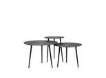 LABEL51 - Salontafel Set Nobby - Zwart - 60x60x45cm