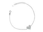 Armband ADELIA´S "Armband aus 925 Silber mit Zirkonia 17+3 cm", silber, Armbänder, Damen, 20cm, Silber 925 (Sterlingsilber), Armband, Zum Verschenken – passend für viele Anlässe