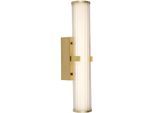 SEARCHLIGHT Wandleuchte "Clamp-Wandleuchte - Goldenes Metall", Energieeffizienz: G (A-G), gold (goldfarben, klar, weiß), H: 43cm, 1 Stk., Leuchten, Wandleuchte