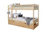 Livetastic , Kieferfarben , Holz , Kiefer , massiv , 90x200 cm , für Rollrost geeignet ,