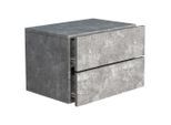 Livetastic , Grau , Holzwerkstoff , 2 Schublade(n) Schubladen , 45x30x32 cm , hängend , Schlafzimmer, Nachtkästchen
