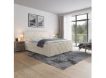 Livetastic , Weiß , Metall, Kunststoff, Textil, Karton, Holzwerkstoff , teilmassiv, Hartholz,teilmassiv, Hartholz , H2 + H4 , 7-Zonen , 180x200 cm , Bettkasten ,
