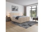 Livetastic , Beige , Holz, Metall, Kunststoff, Textil , Birke, Buche,Birke, Buche , teilmassiv, Hartholz , H3 + H4 , 180x200 cm , Bettkasten, gepolstertes Kopfteil , Schlafzimmer, Betten, Holzbetten, Holzbetten