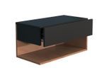 Livetastic , Schwarz, Eichefarben , Holzwerkstoff , 1 Schublade(n) Schubladen , 60x30x32 cm , hängend ,