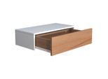 Livetastic , Weiß, Eichefarben , Holzwerkstoff , 1 Schublade(n) Schubladen , 60x15x30 cm , hängend ,