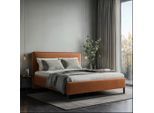 Livetastic , Rostfarben , Holz, Textil, Holzwerkstoff , 180x200 cm , Bettkasten, Lattenrost, gepolstertes Kopfteil, Stoffauswahl, in verschiedenen Größen erhältlich,verstellbar, alternative Größen erhältlich ,