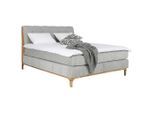 Livetastic , Silberfarben , Holz, Textil, Holzwerkstoff , Buche, Eiche,Buche, Eiche , massiv, teilmassiv,massiv, teilmassiv , H3 , 7-Zonen , 160x200 cm , FSC , gepolstertes Kopfteil, Federkernmatratze, Stoffauswahl, Topper durchgehend, in verschiedenen Größen erhältlich, Partnermatratze mit durchgehendem Bezug, Matratze in verschiedenen Härtegraden erhältlich, sichtbare Massivholzteile, Härtegrada