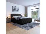 Livetastic , Schwarz , Holzwerkstoff , teilmassiv, Hartholz,teilmassiv, Hartholz , H4 , 180x200 cm , Bettkasten, Matratze ,
