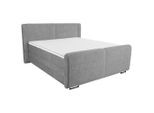 Livetastic , Grau , Textil , 180x200 cm , Bettkasten, Matratze, gepolstertes Kopfteil, Topper durchgehend , Schlafzimmer, Betten, Boxspringbetten