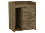 Livetastic , Walnussfarben , Holzwerkstoff , 50x60x35 cm ,