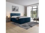 Livetastic , Blau , Holz, Metall, Kunststoff, Textil , Birke, Buche,Birke, Buche , teilmassiv, Hartholz,teilmassiv, Hartholz , H2 + H4 , 180x200 cm , Bettkasten, gepolstertes Kopfteil , Schlafzimmer, Betten, Holzbetten, Holzbetten