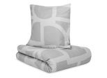 Bettwäsche BUGATTI "Satinbettwäsche bugatti", grau, B/L: 155cm x 220cm, 1 Stk., 1 Stk., Mako-Satin, B/L: 80cm x 80cm, 2 Stk., Mako-Satin, Obermaterial: 76% Baumwolle, 24% Polyester, Bettwäsche, Bettwäsche, mit abstraktem Muster