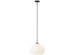 BRILLIANT Pendelleuchte "Blop", weiß, 1, Ø 30cm, Leuchten, Höhe 128,5 cm, Ø 30 cm, E27, kürzbar, Glas/Metall, Pendelleuchte