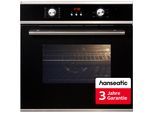 HANSEATIC Einbaubackofen "65M90D0-E11319G", Energieeffizienz: A, grau (schwarz), B:59,5cm H:59,5cm T:58,5cm, Backöfen, inkl. 3 Jahre Herstellergarantie, Einbaubackofen