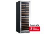 HANSEATIC Weinkühlschrank "HWC171FCIA", Energieeffizienz: F, silber (weiß, neutral), B:59,5cm H:177cm T:68cm, Weinkühlschränke, inkl. 3 Jahre Herstellergarantie, Weinkühlschrank