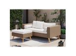 Ambia Garden Gartenset, Beige, Textil, 2-teilig, Füllung: Polyester, 165.5x64x86 cm, Gartenmöbel, Gartenmöbel-Sets