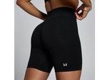 MP Damen Tempo Mid Rise Nahtlos Shorts - Schwarz - XL