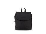 TOM TAILOR Damen TTSANSA M Rucksack mit Überschlag, schwarz, Uni, Gr. ONESIZE