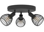 EGLO Deckenleuchte "Sonnino Deckenlampe 3-fach, schwenkbare Spots, Metall, Deckenspot, E14", schwarz, 3, Ø 25cm H: 18,5cm, 1 Stk., Leuchten, Spot - H18,5 x Ø25 cm - schwarz - 3X40W exkl., Deckenleuchte
