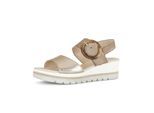 Plateausandaletten GABOR "Plateau Sandale", Damen, Gr. 38,5, beige, Schuhe