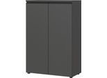 AKTENSCHRANK 2-türig Soft-Close, 3 Ordnerhöhen 81x120x40 cm Graphit
