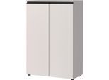 AKTENSCHRANK 2-türig Soft-Close, 3 Ordnerhöhen 81x120x40 cm Greige