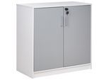 AKTENSCHRANK hellgrau/weiß 80 cm 2 Türen Zehna