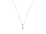 Kette mit Anhänger AMOR "Schmuck Geschenk", silber (silberfarben, weiß), Halsketten, Damen, Silber 925 (Sterlingsilber), L: 45 B: 1mm, mit Zirkonia (synth.), B:1mm
