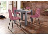 Essgruppe OTTO HOME, rosa (schieferfarben, rosa), B:80cm, Sitzmöbel-Sets, Essgruppe, mit Esstisch 80 cm breit