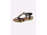 Sandale ANDREA CONTI, Damen, Gr. 40, bunt (schwarz, bunt), Textil, Schuhe Sandale