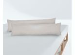 Seitenschläferkissenbezug BIBERNA "Michi", grau (sturmgrau), B:40cm L:140cm, Feinjersey, Obermaterial: 100% Baumwolle, Kissenbezüge