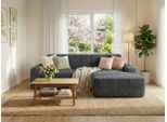 Ecksofa TRENDMANUFAKTUR "Wien", grau (dunkelgrau), B:246cm H:73cm T:162cm, 92%Polyester, 8%Polyamide, Sofas, Ecksofa, L-Form, in trendigem Cordstoff