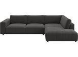 Ecksofa MUSTERRING "MR LUCIA, Luxuriöse Wohlfühlgarnitur von Musterring", grau (anthrazit), B:330cm H:81cm T:224cm, 95% Polyester, 5% Nylon, Sofas, Ecksofa, Erstklassige Kammerkissen, komfortable Umbauecke & zeitloser Look