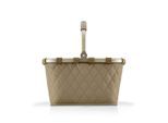 Reisenthel Einkaufskorb Carrybag frame rhombus olive, Olivgrün, Textil, 22 L, quadratisch, 49x29x28 cm, Freizeit, Koffer & Taschen, Einkaufskörbe