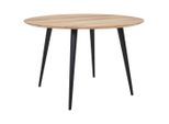 Livetastic Esstisch, Schwarz, Akazie, Holz, Akazie, vollmassiv, Holz, rund, konisch, 120x76x120 cm, Esszimmer, Tische, Esstische, Esstische rund
