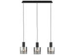 Dieter Knoll Hängeleuchte Alesund, Schwarz, Metall, Glas, 20x120x90 cm, Lampen & Leuchten, Innenbeleuchtung, Leuchten nach Räumen, Esstischlampen