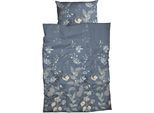 Bettwäsche CASATEX "Elva", blau (taubenblau), B/L: 135cm x 200cm, 1 Stk., 1 Stk., Satin, B/L: 80cm x 80cm, 2 Stk., Satin, Obermaterial: 100% Baumwolle, Bettwäsche, Bettwäsche, elegante, feminine Bettwäsche