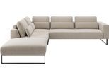 Ecksofa MUSTERRING "JUSTB PM100, stilvoller Lounge-Komfort von Musterring", beige (taupe), B:308cm H:88cm T:290cm, 100% Polyester, Sofas, Ecksofa, Kollektion Bettina Zimmermann, optionaler Sitzvorzug & Fuß-Auswahl
